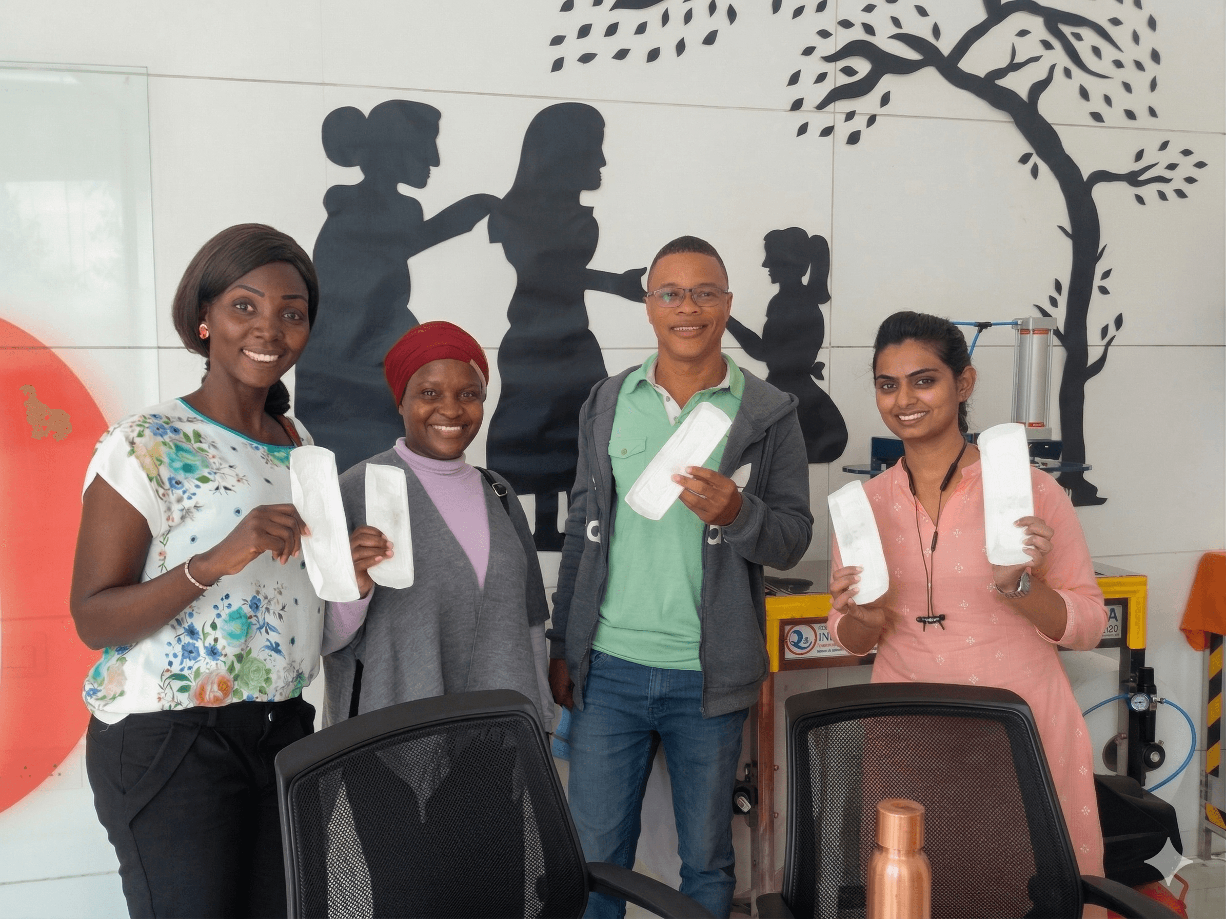 Low-cost sanitary napkin making machine by Rag Innovations